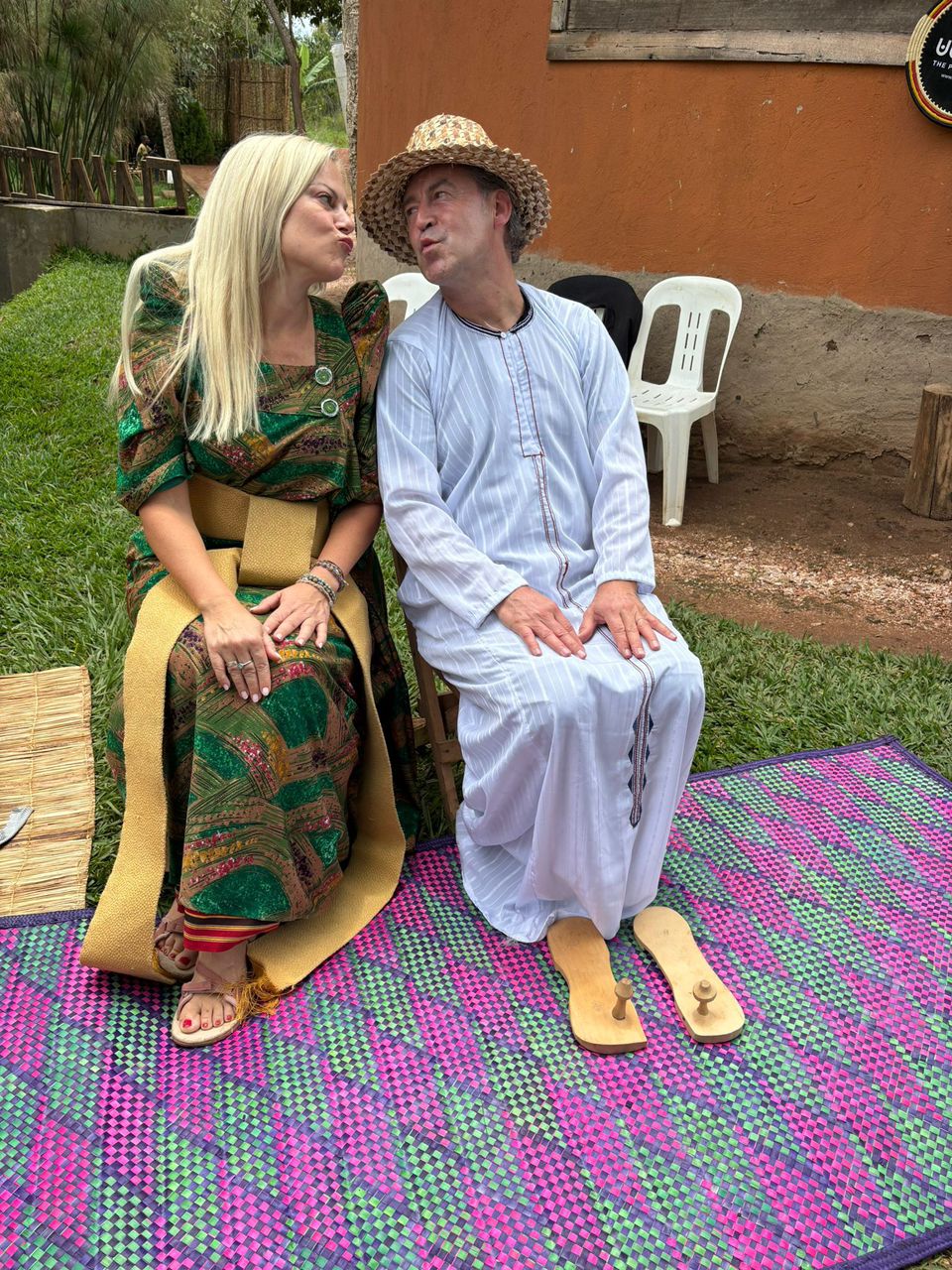 couple in Gomesi